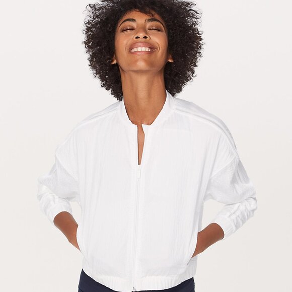Lululemon Pack Light Bomber Jacket in White - Picture 4 of 11